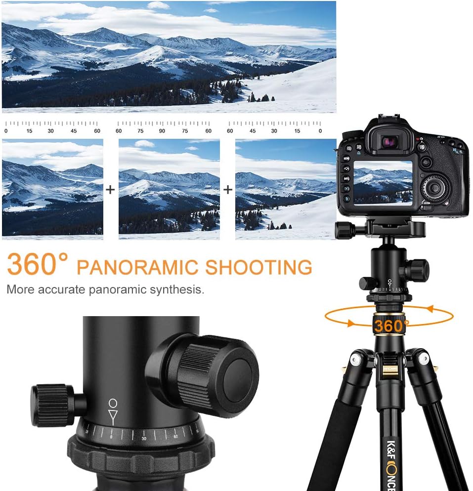 66 inch Carbon Fiber Camera Tripod with Monopod I272