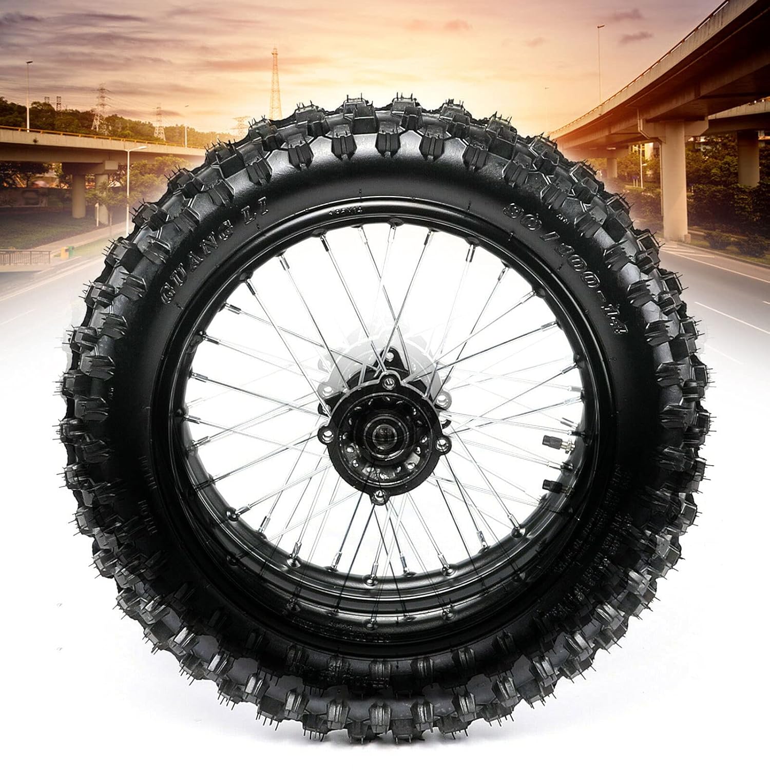 14" Rear Wheel 90/100-14 Tire + Rim for Dirt Bike Pit Bike M9949