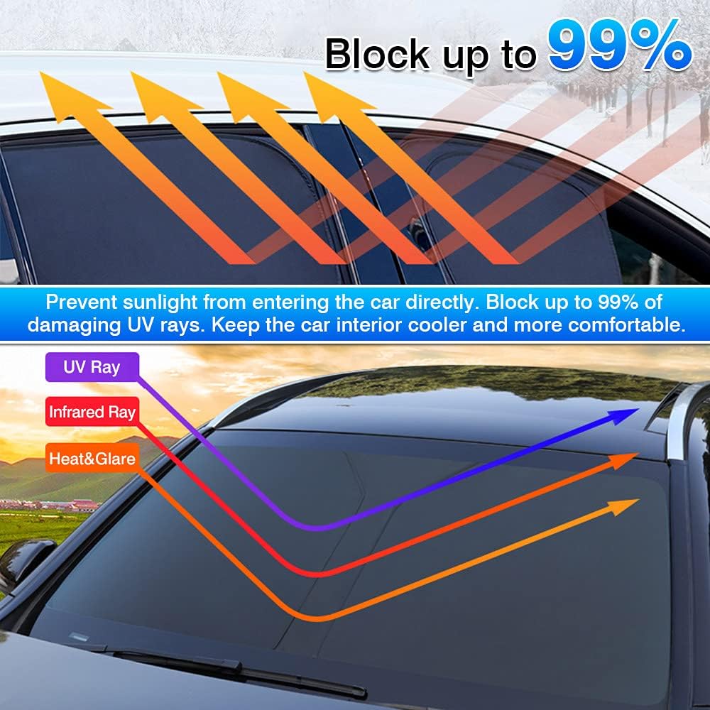 Car Window Sunshade Full Set for Toyota RAV4 2019-2022, Pack of 2 G957