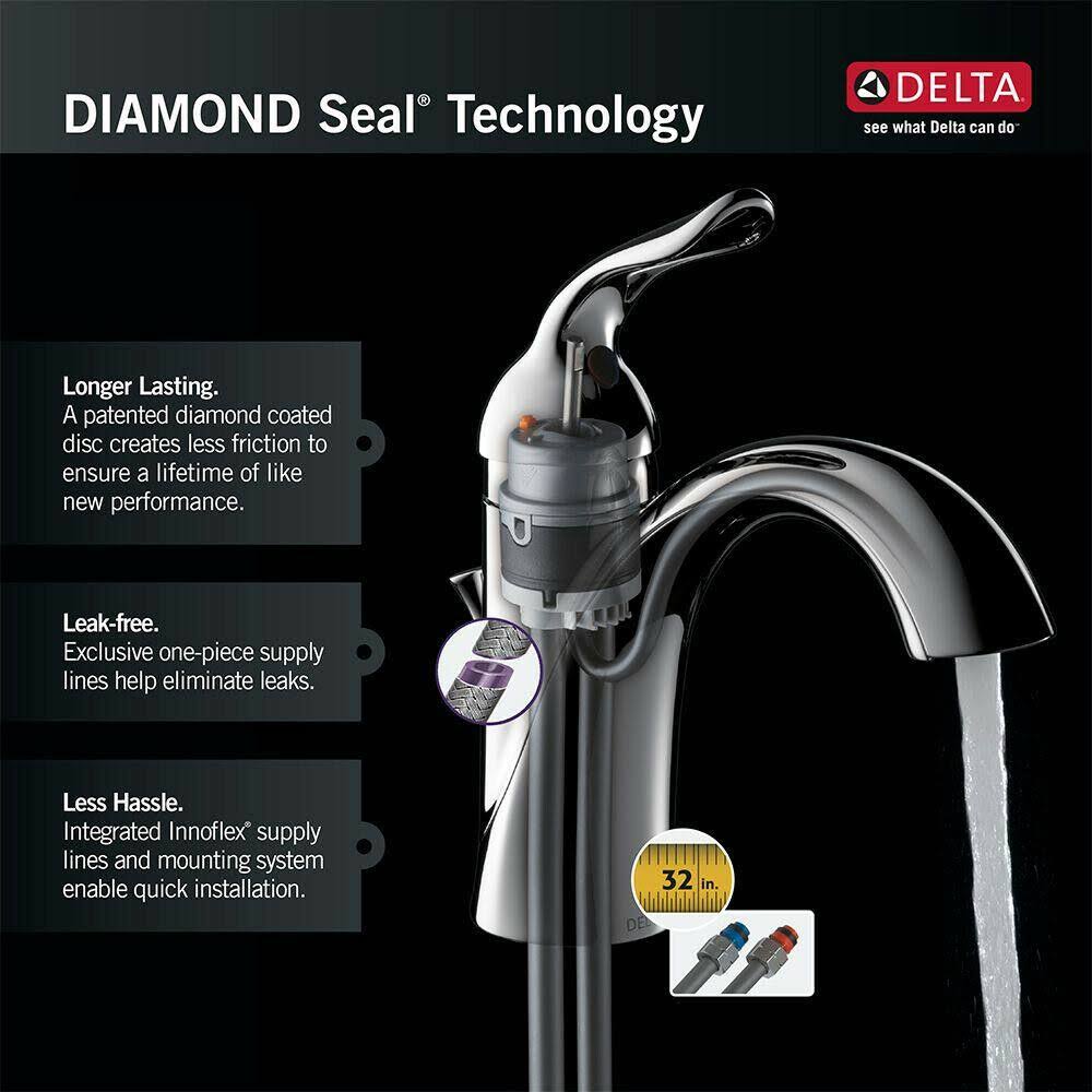 Single Handle Vessel Bathroom Faucet Stainless A794199