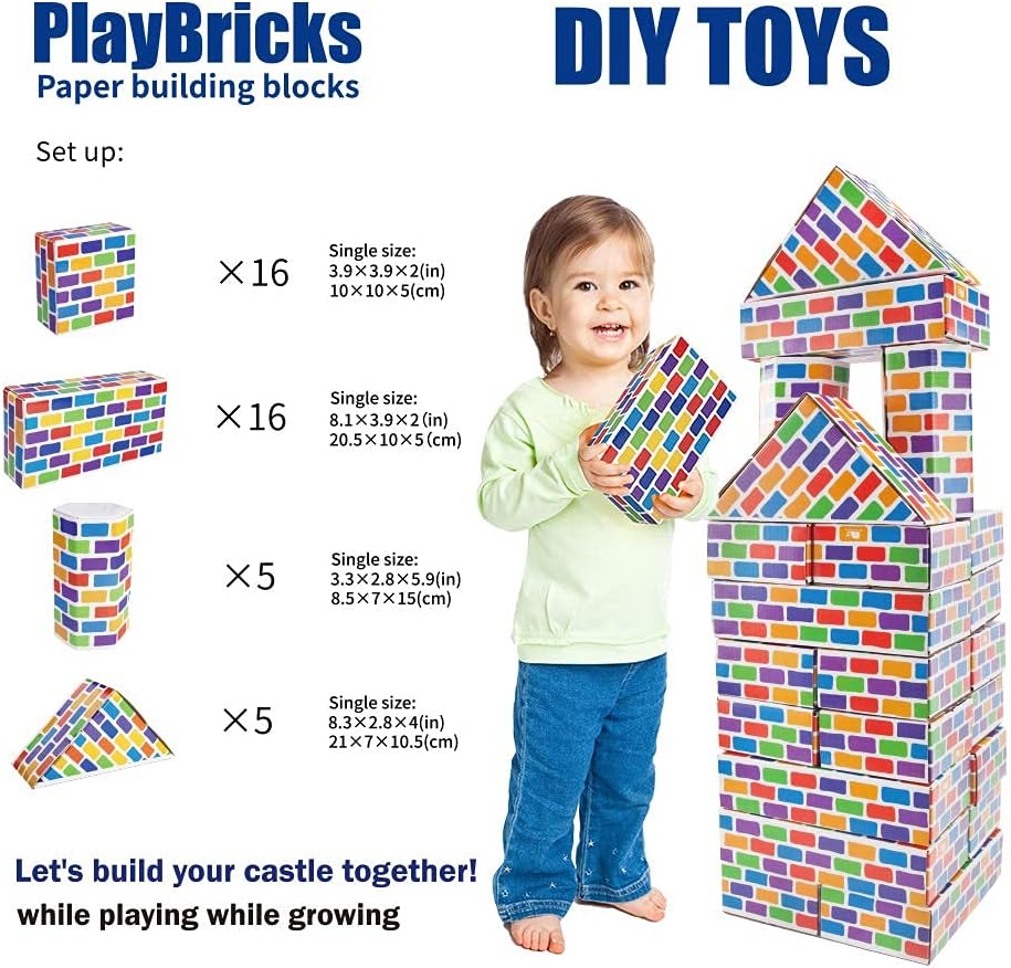 Jumbo Cardboard Building Blocks 42-Pack X1250