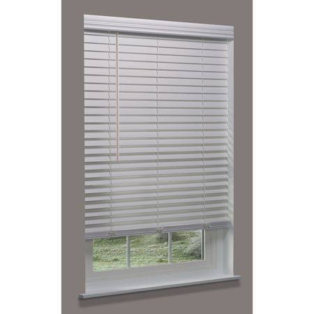 Cordless Faux Wood Blind, White, 32x22w x 64 G217