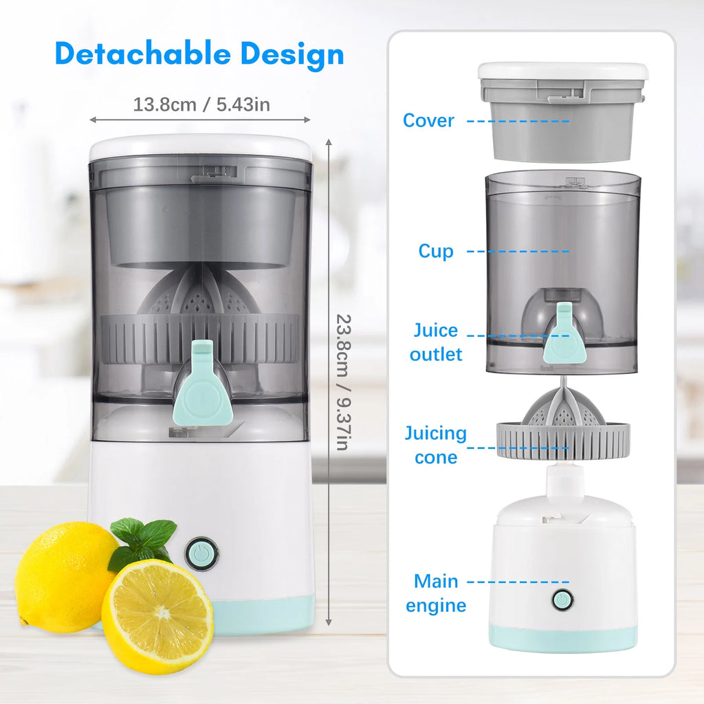 Electric Orange Juice Squeezer Portable Citrus Juicer USB Powered Detachable Washable E851894