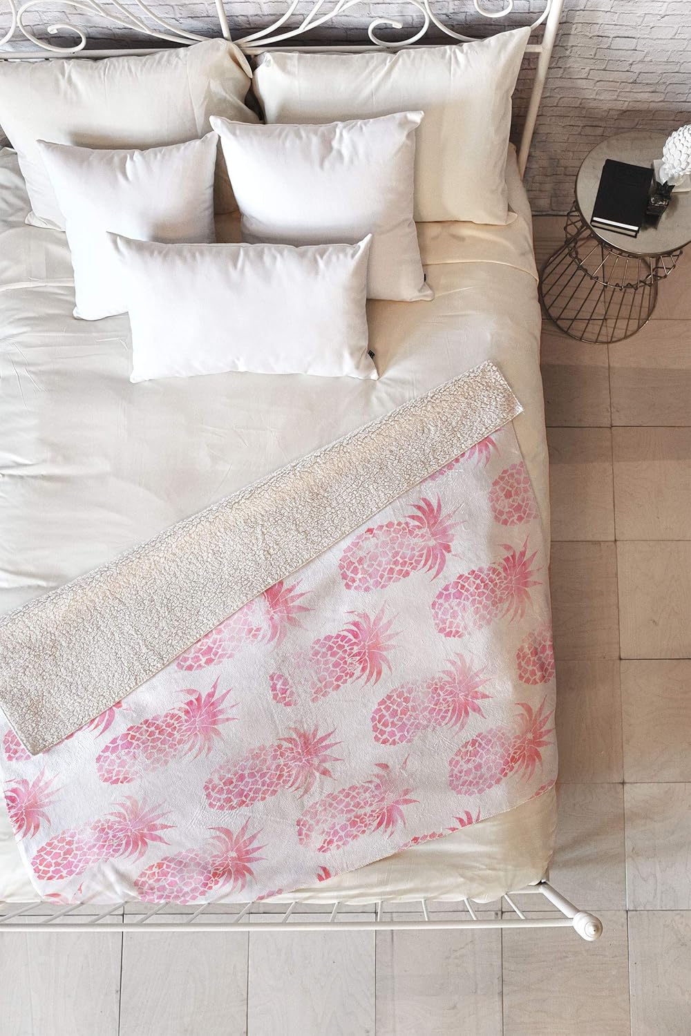 Tropical Indigo Sherpa Fleece Throw Blanket E2612