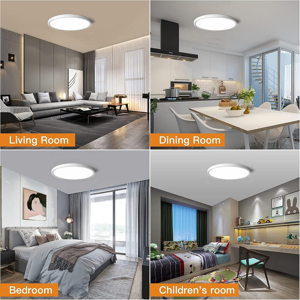 2 Pack Dimmable 12inch Flush Mount LED Ceiling Light O8731