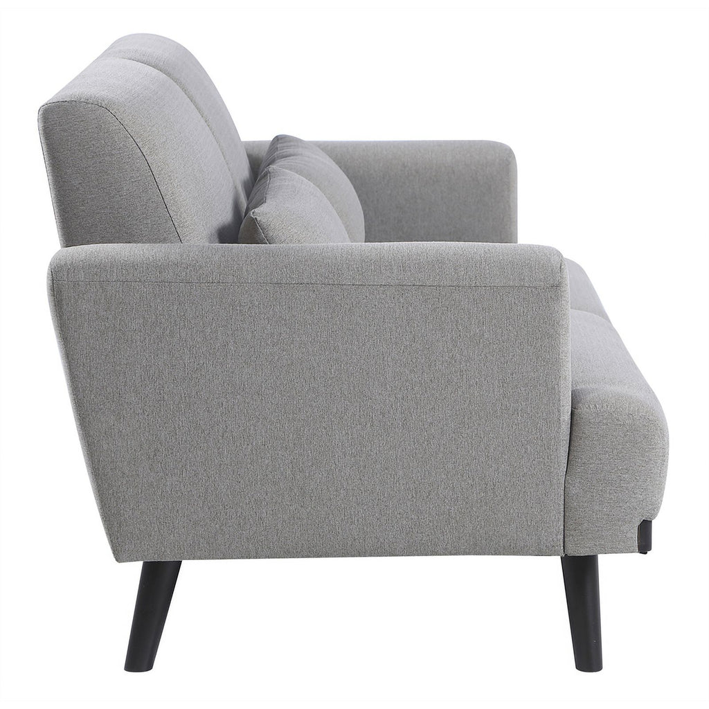 Gray Fabric Upholstered Loveseat P49006