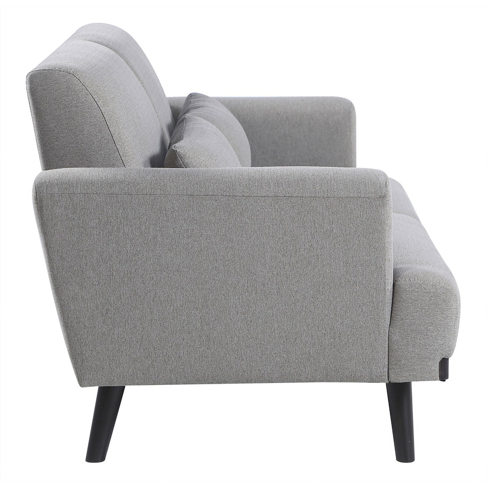 Gray Fabric Upholstered Loveseat P49006