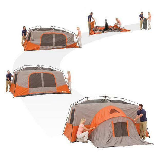 Green 11-Person Instant Cabin Tent with Private Room C192625