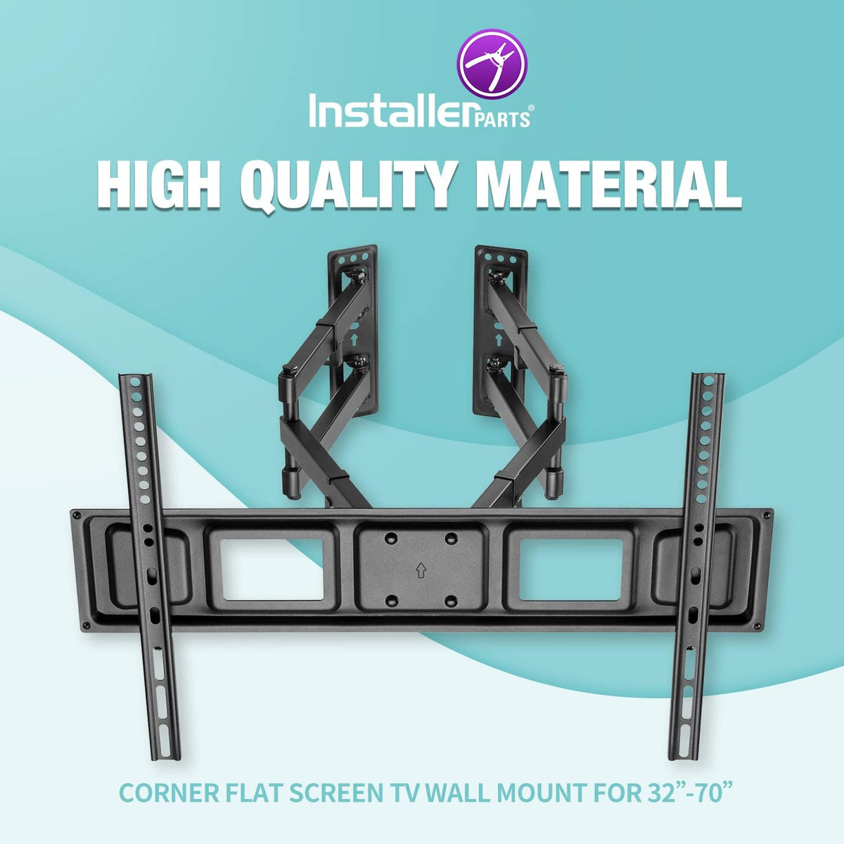 TV Corner Mount with Dual Extension Arm, Heavy Duty LCD LED TV Monitor W216