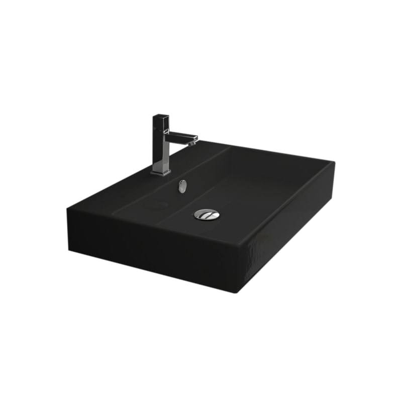 Ceramic Wall Mount Bathroom Sink with Overflow B848