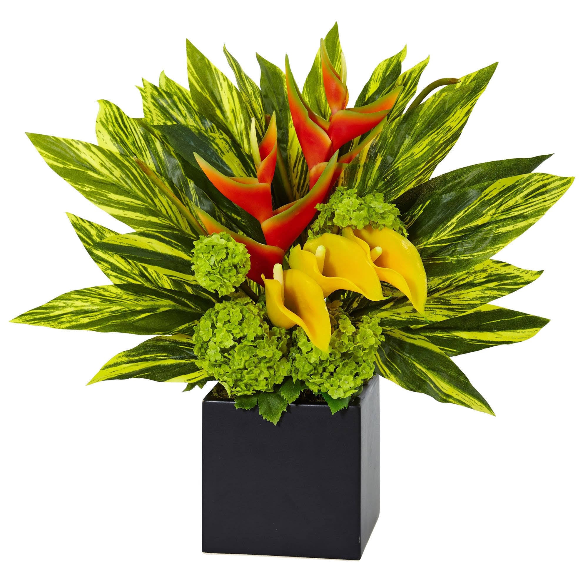 Silk Heliconia and Calla Arrangement W826