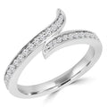 0.33 CTW Round Diamond Semi-Eternity Wedding Band Ring in 14K White Gold W83679