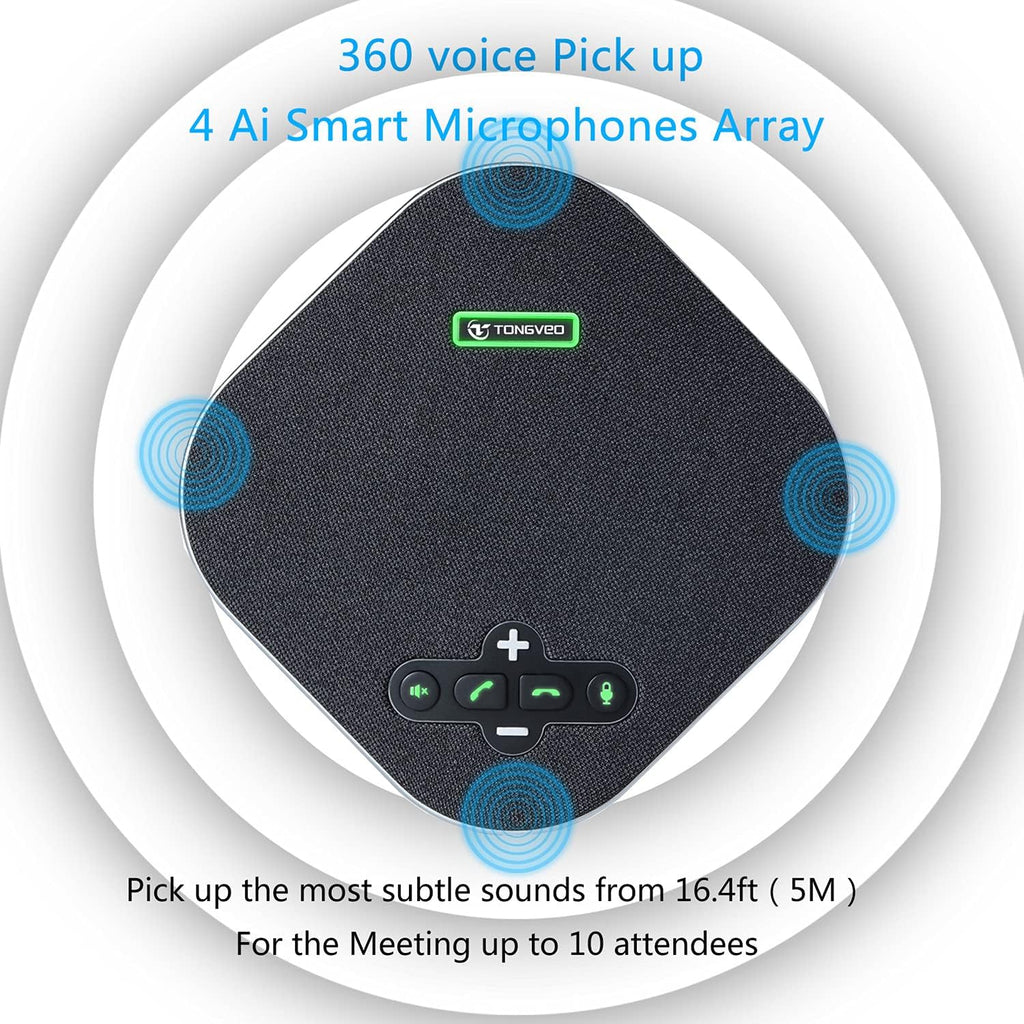 Wireless Speakerphone Conference Speaker with 4 Mics M524373