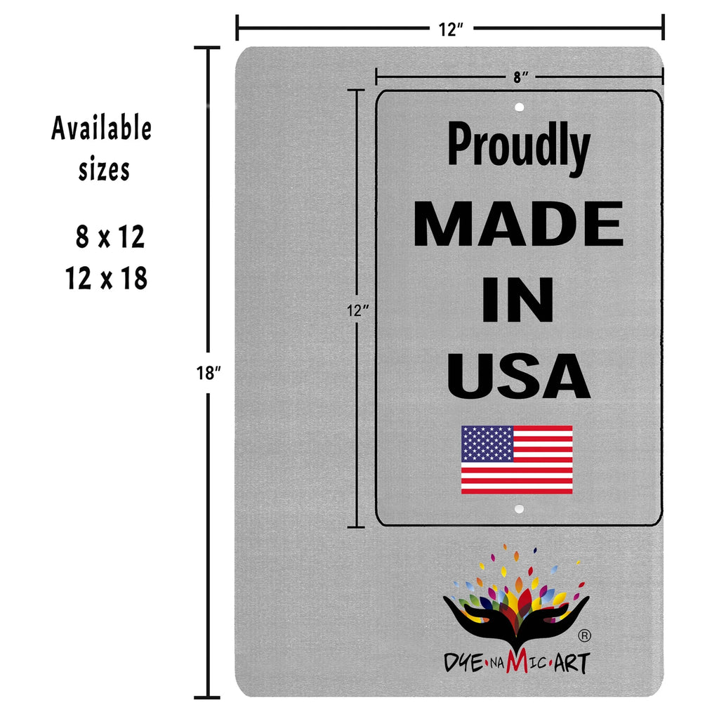 Beige 12"x18" Metal Sign V668