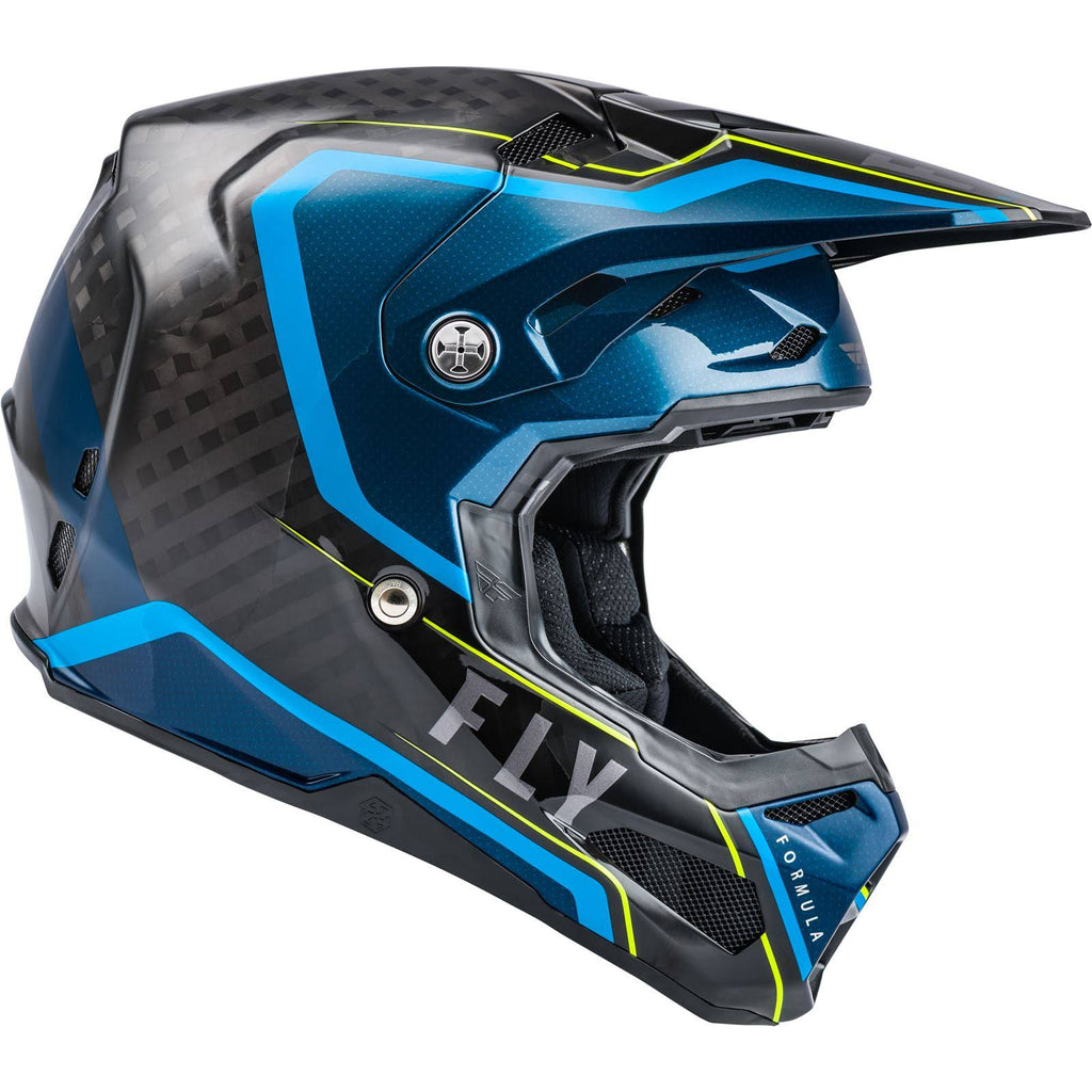 Black/Blue/Hi-Vis Carbon Helmet A8426