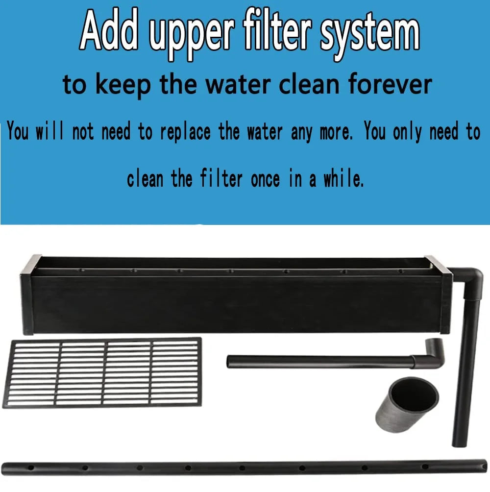 124Gal LED Aquarium Kit Large Glass Fish Tank W76232