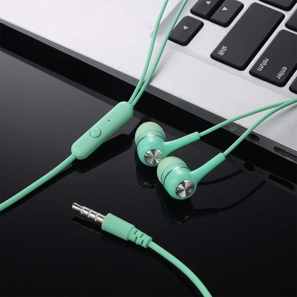 100 Packs Multi Colored Earbuds Headphones with Microphone E6728