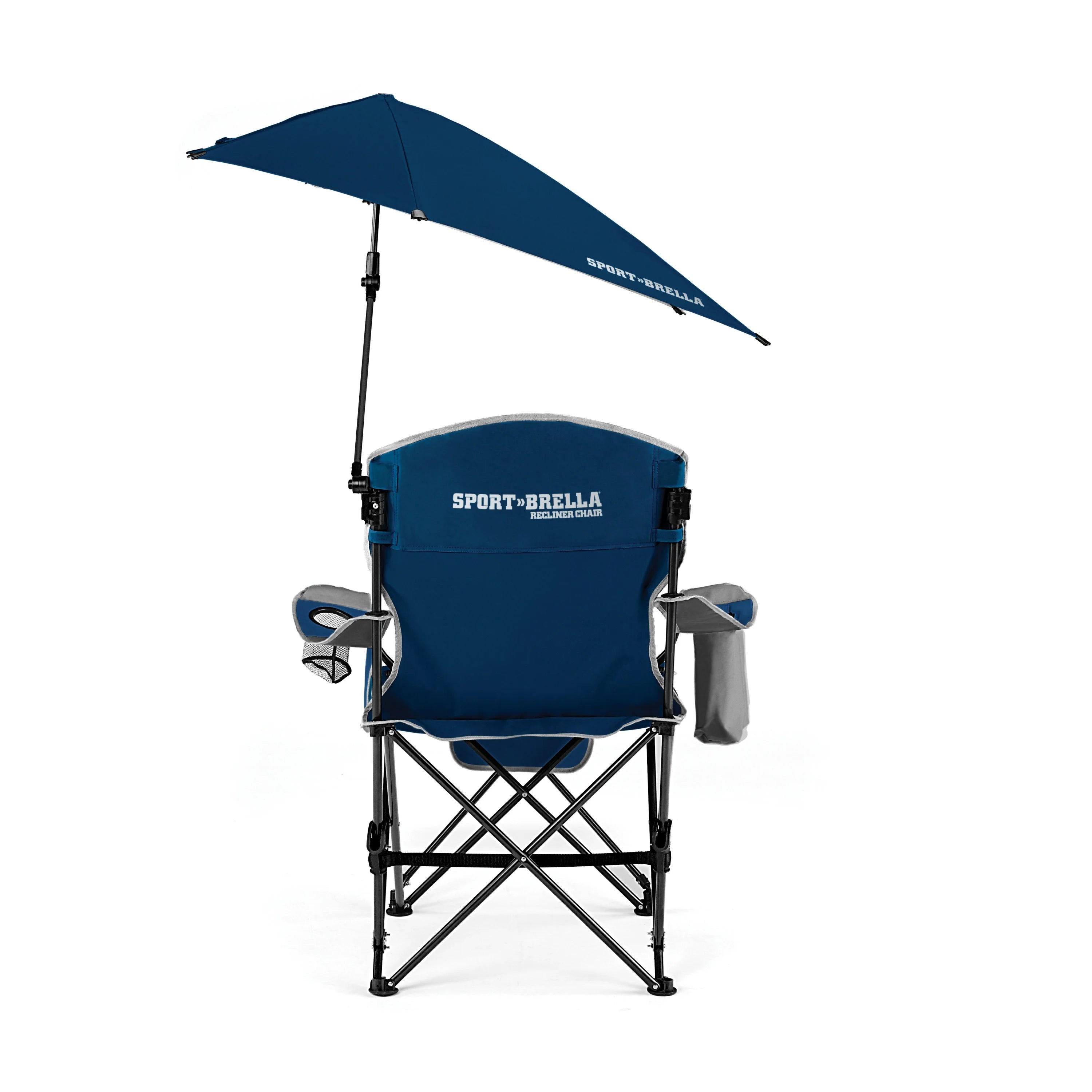 Blue Camping Chair with Clamp-On Sun Shade Y860867
