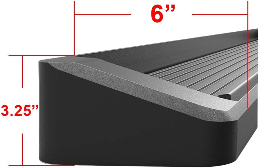 6 Black Eboard Running Boards K1632
