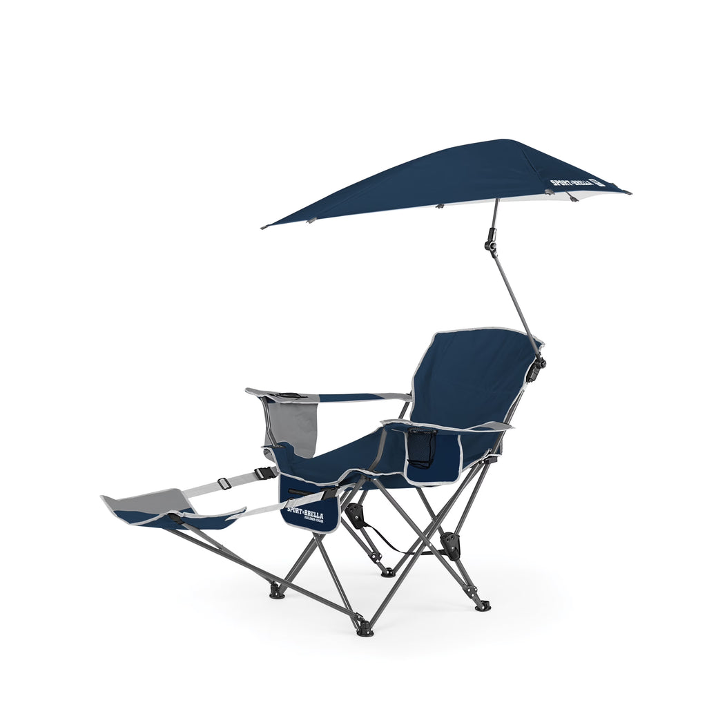 Blue Camping Chair with Clamp-On Sun Shade Y860867