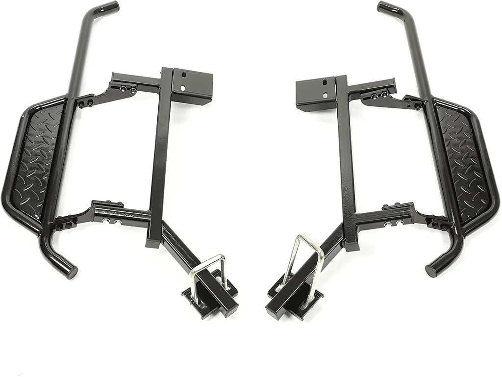 Black Steel Nerf Bars Step Down Kit S2577