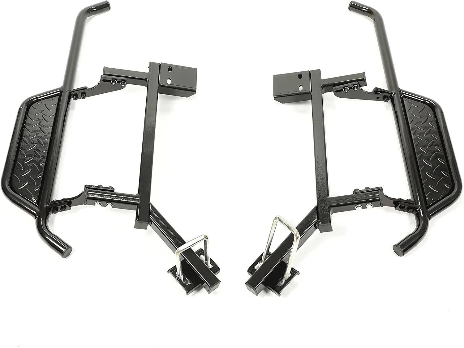 Black Steel Nerf Bars Step Down Kit S2577
