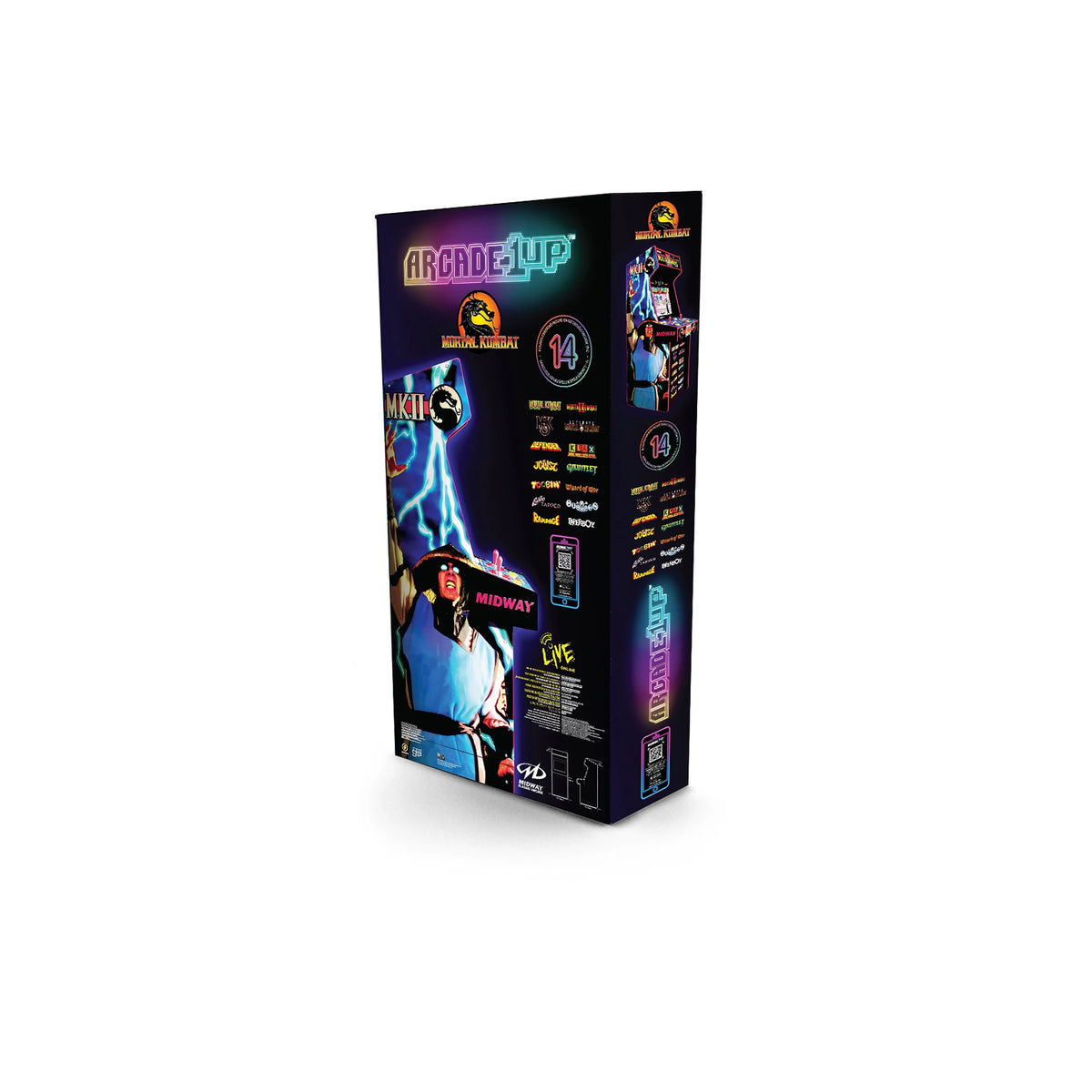 Arcade Game, 4-foot-tall stand-up cabinet, 14 classic games, 17-inch screen Y509492
