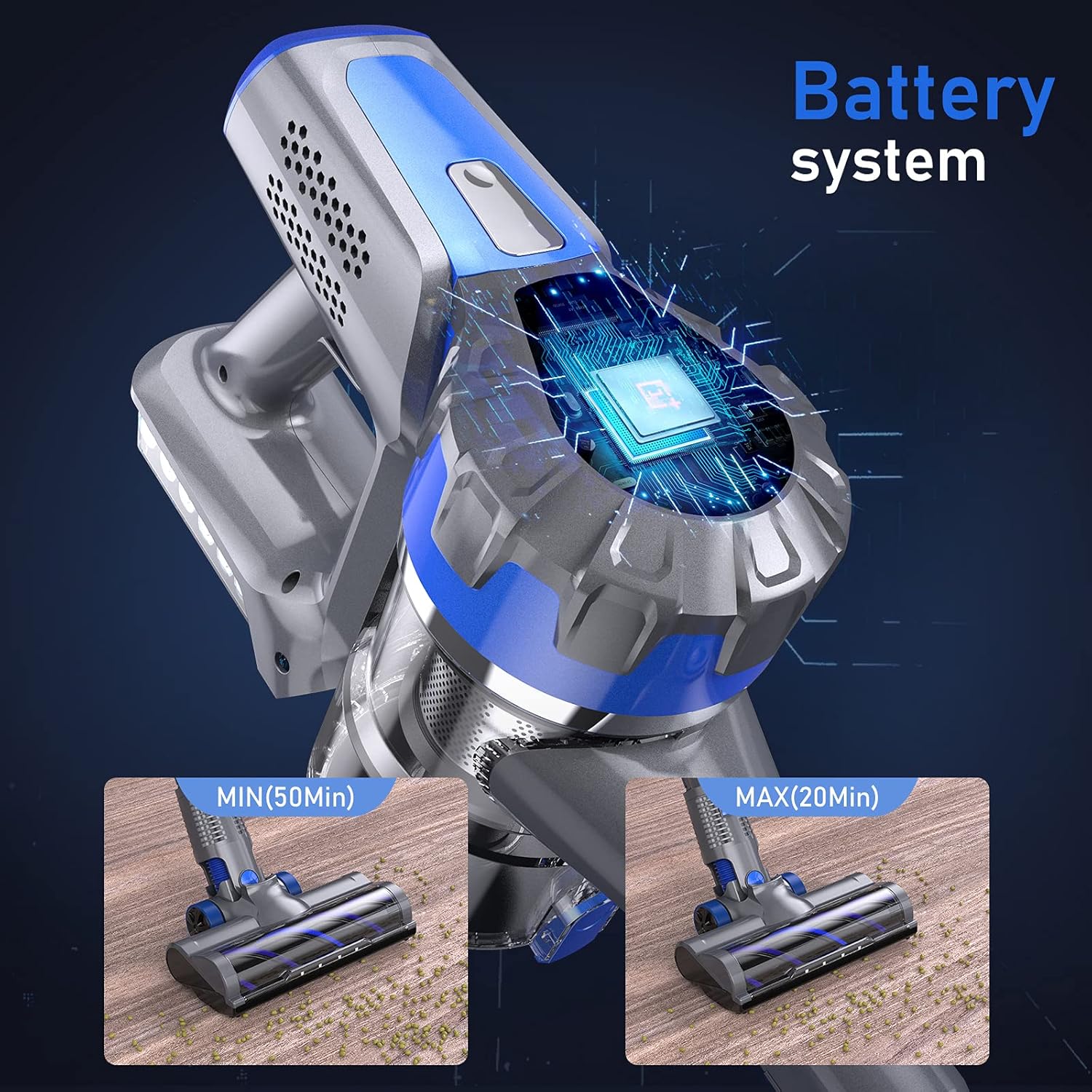 Cordless 4 in 1 Stick Vacuum Cleaner with LCD Touch Screen G7401