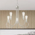5 - Light Candle Style Chandelier Brushed Nickel H1742