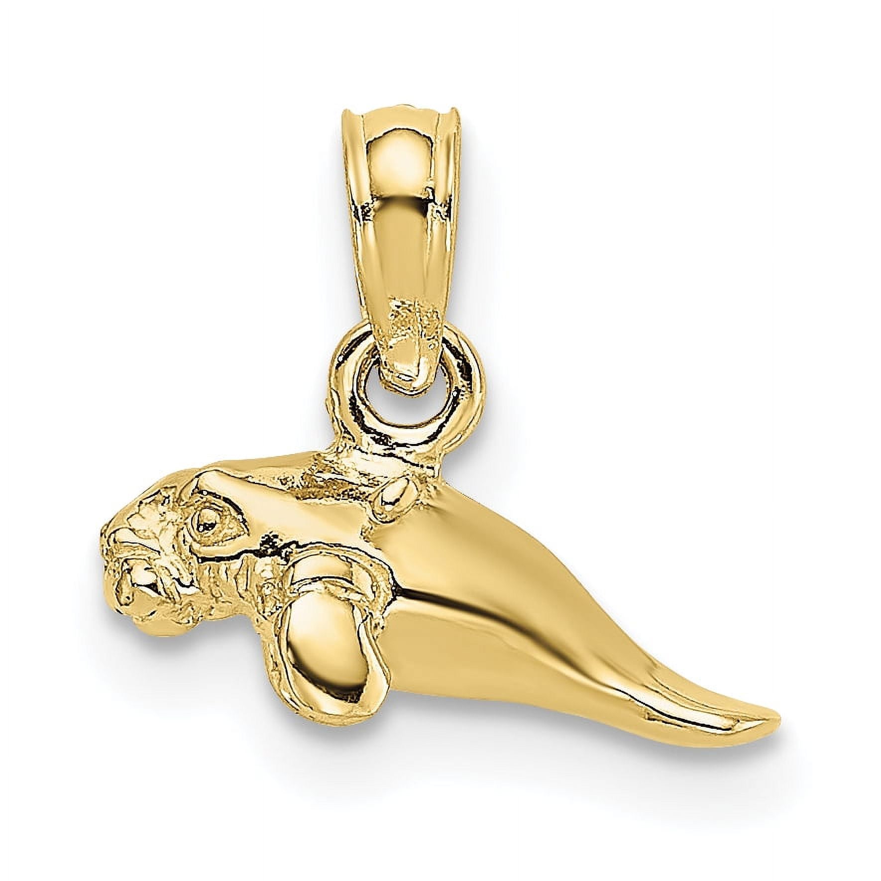10K Yellow Gold Mini Manatee Charm U429
