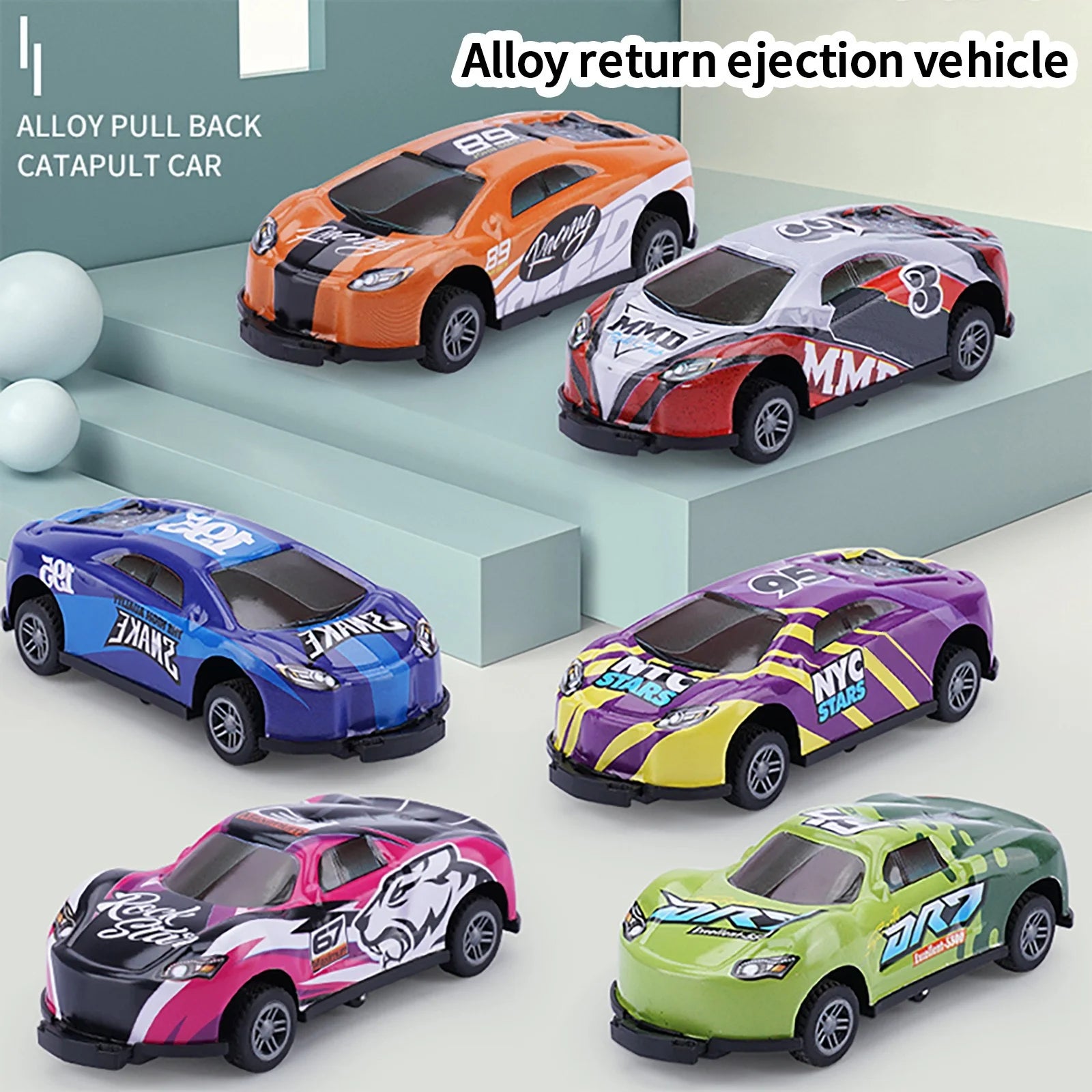 8 Pcs Alloy Pull Back Stunt Car M2446