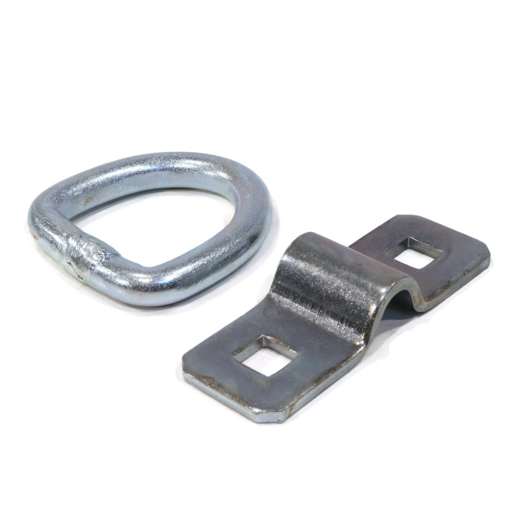 3/8" Steel D-Ring Rope Tie Downs For Trailer Flatbed Truck Anchor Cargo W698070