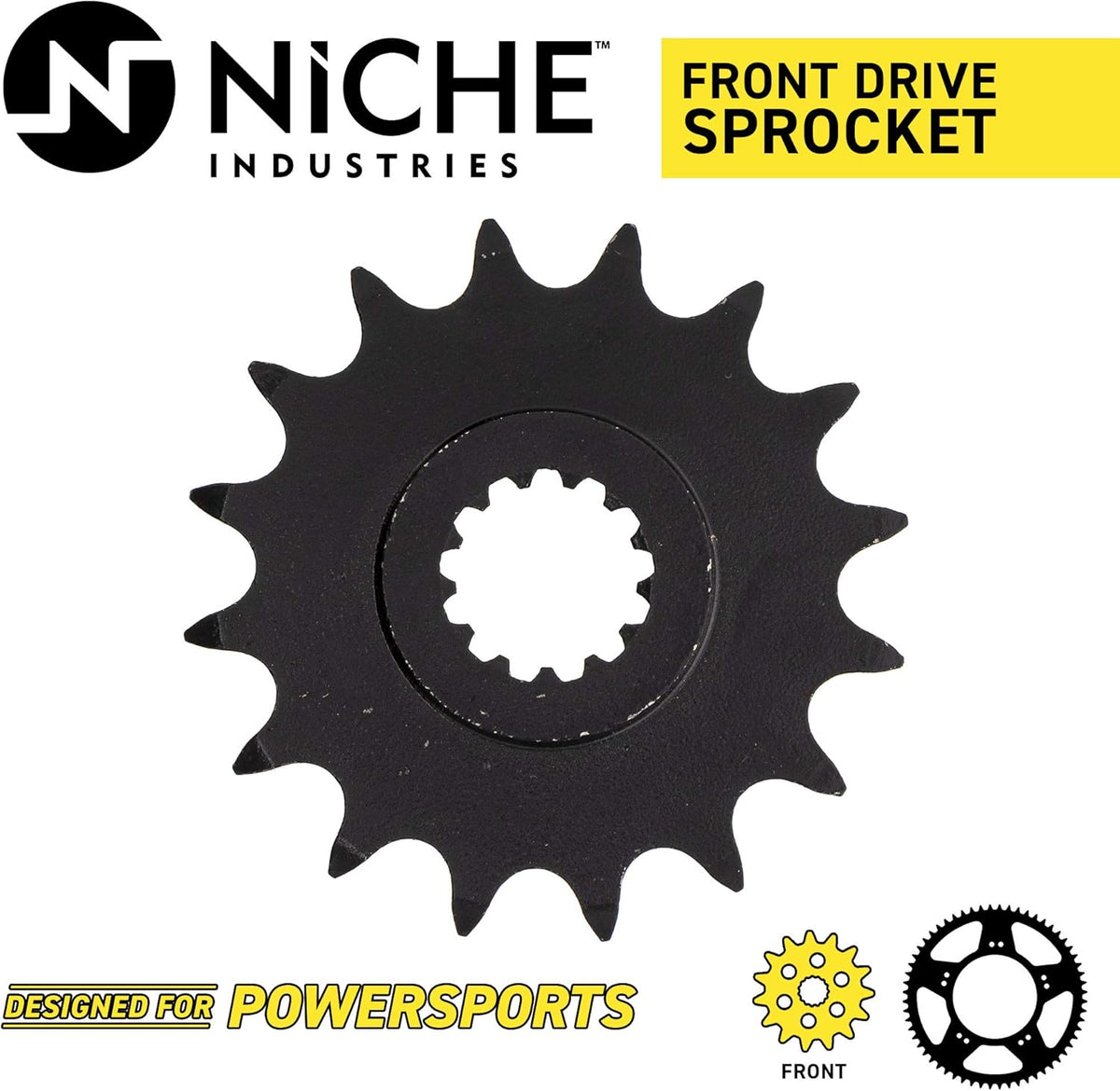 Drive Sprocket Chain Combo Front 16 Rear 46 Tooth 520NZ Standard 118 Link Pack of 2 X38139