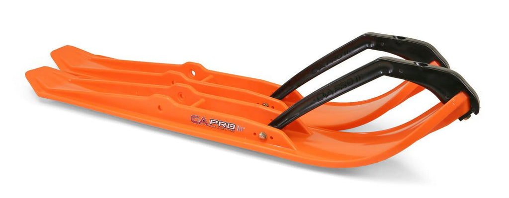 Orange XPT Snowmobile Skis with 8" Round Bars Complete Kit V594251