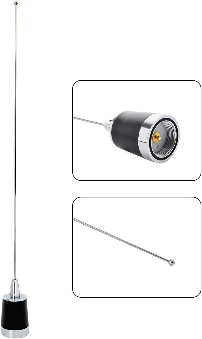 Dual Band Mobile Radio Antenna with NMO Connector and 13ft RG58 Coax Cable J480