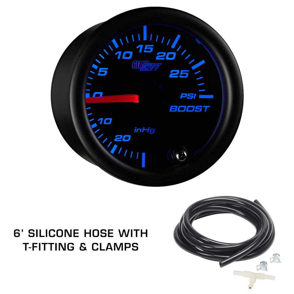 Tinted 7 Color 30 PSI Boost/Vacuum 100 PSI Oil Pressure Oil Temperature Gauges Fiberglass Triple Dashboard Pod F390