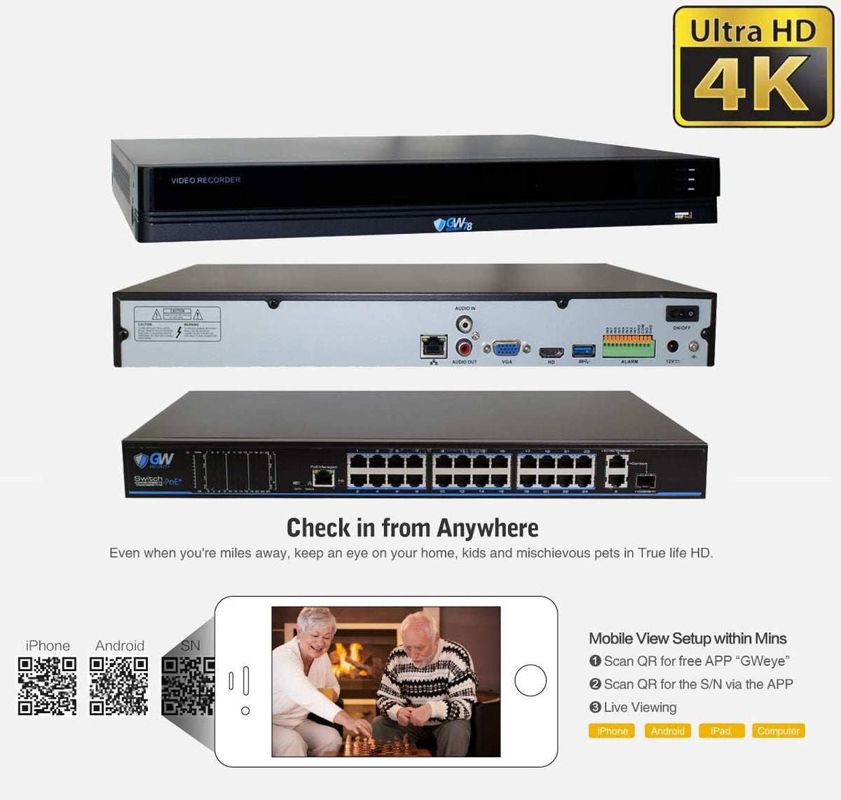 32 Channel 4K NVR Security Camera System with 24 Dome Cameras F476590