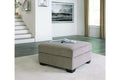 Fabric Ottoman with Storage in Gray & Black D737377