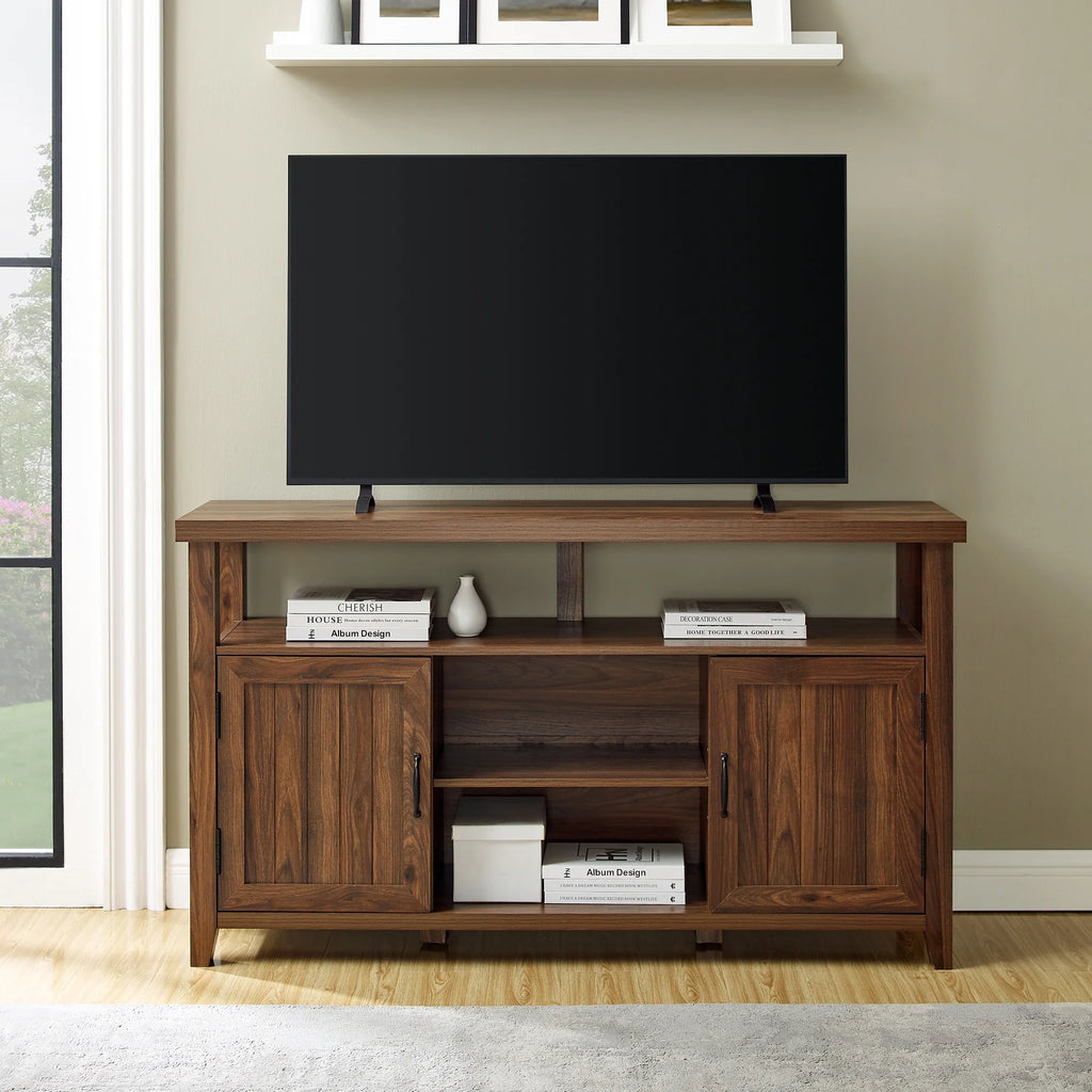 Dark Walnut Farmhouse Tall TV Stand L477218