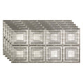 Crosshatch Silver Glue Up Ceiling Tile 5 Pack T45349