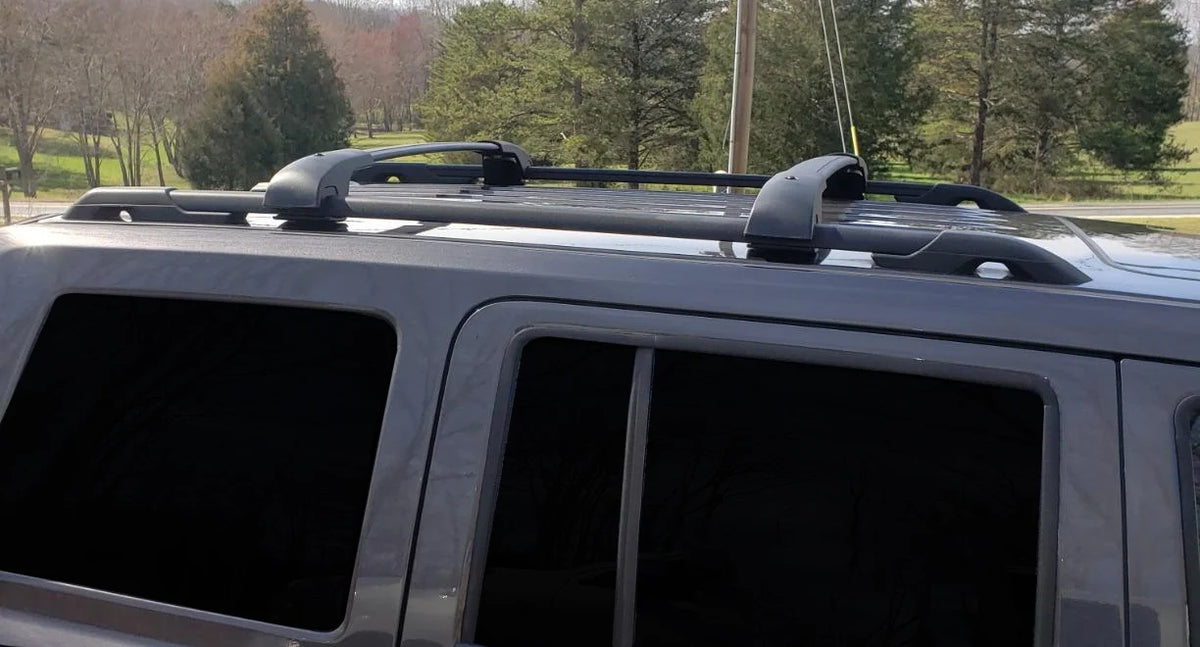 Black Aluminum Roof Rack Crossbars H123529