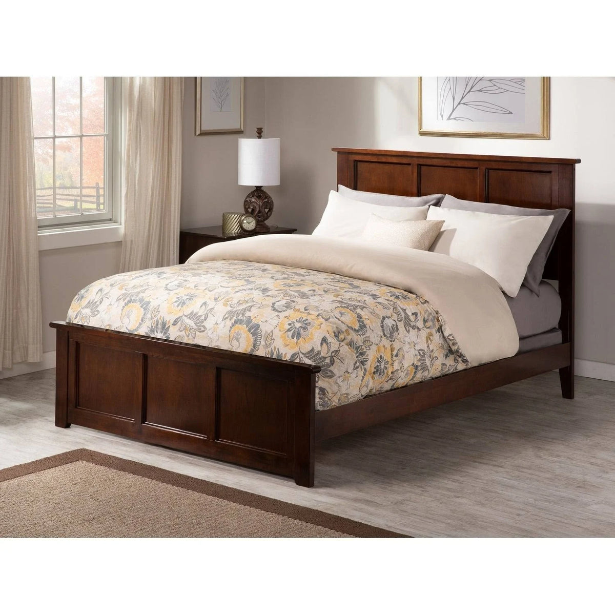 Full Bed with Matching Foot Board in Walnut F258819