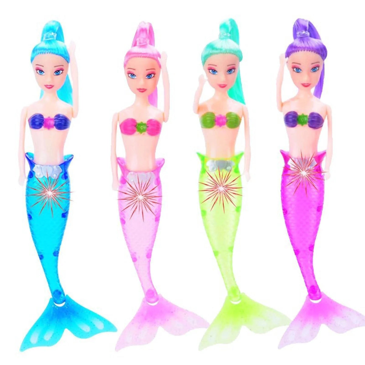 Realistic Mermaid Doll with Lighting Tail Bathtub Toy H729