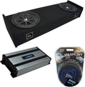 Kicker C12 Compatible with Ford F-150 Super EXT Cab Truck 1997-1999 Bundled with HA-A800.1 Amplifier and Dual 12 Custom Sub Box Enclosure A355986