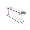 22 in. Two Tiered Glass Shelf Brushed Bronze O27770