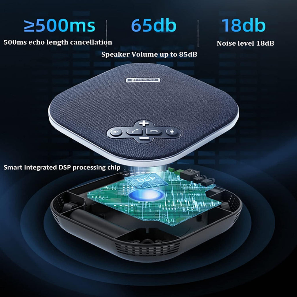 Wireless Speakerphone Conference Speaker with 4 Mics M524373