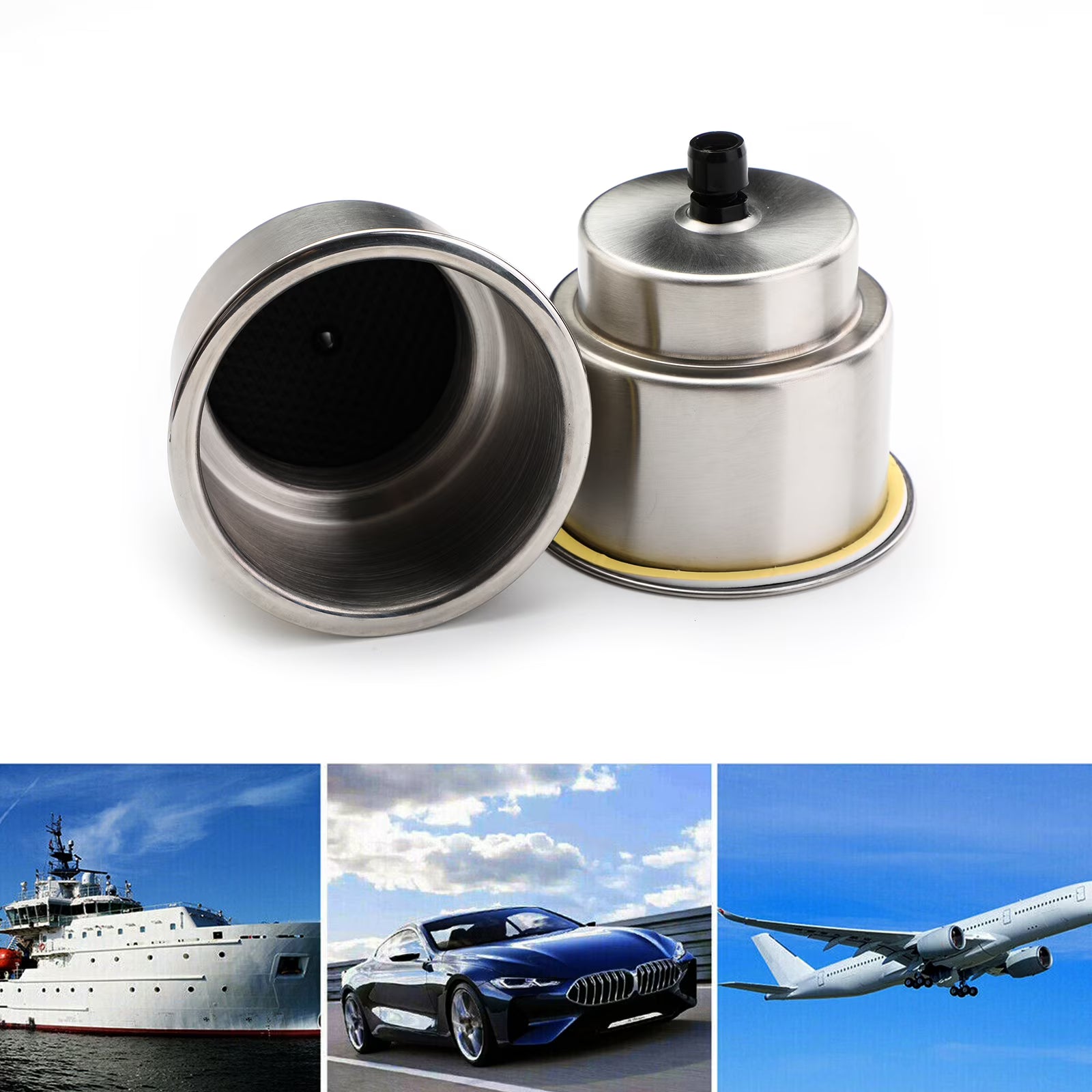 2-Pack Stainless Steel Drink Holders J90933