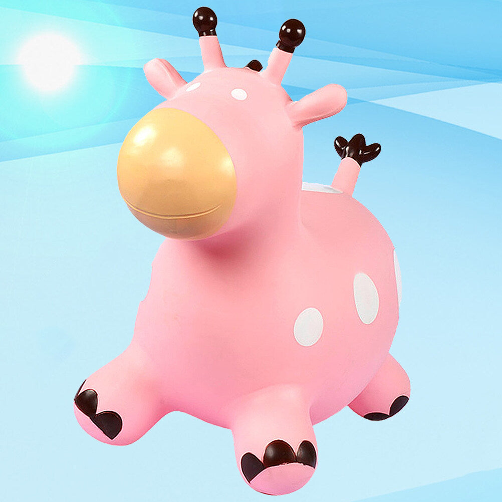 Inflatable Jumping Horse Toy with Air Pump (Pink) H37974