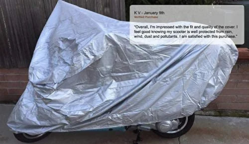 Weatherproof Motorcycle Cover with Reinforced Securing Straps and Storage Bag Q721