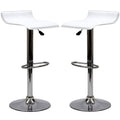 White Bar Stool Set of 2 V518